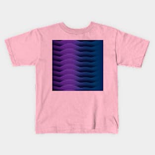 3d purple geometric background Kids T-Shirt